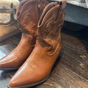 Brown Western Leather Boots